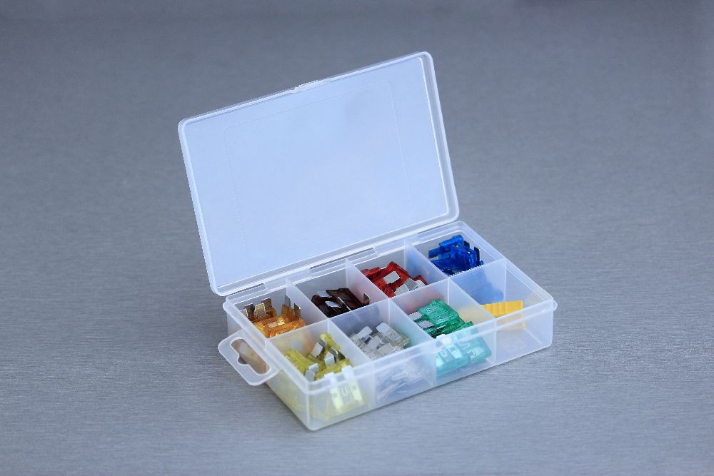 Sada nožových pojistek 7 x 10ks + extraktor