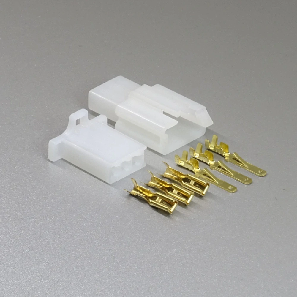 Sada konektoru Faston 2.8 mm, 3 póly, bílá