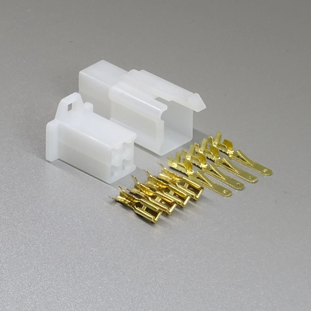 Sada konektoru Faston 2.8 mm, 4 póly, bílá