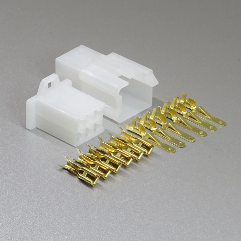 Sada konektoru Faston 2.8 mm, 6 pólů, bílá