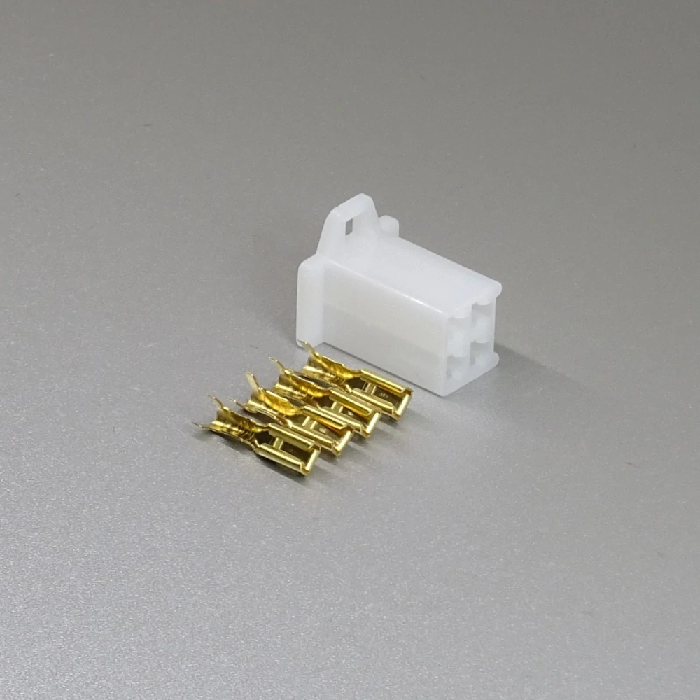 Sada konektoru Faston 2.8 mm, 4 póly, bílá - zásuvka (samice)