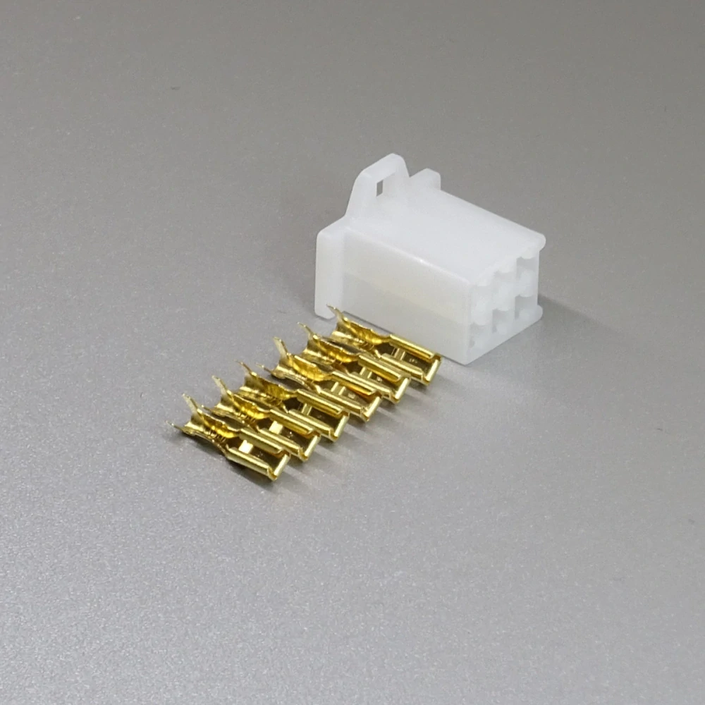 Sada konektoru Faston 2.8 mm, 6 pólů, bílá - zásuvka (samice)