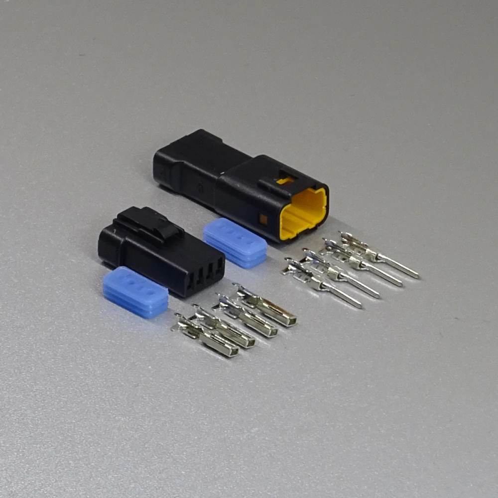 Sada vodotěsného konektoru 0.9 mm, 4 póly, černá